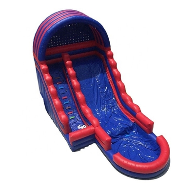 OEM Plato Inflatable Swimming Pool Water glijdt Rode en Blauwe Slag - omhoog Waterslides