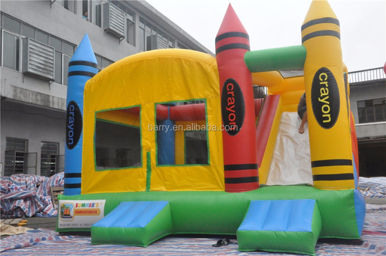 Geteerd zeildoek die Bouncy-de Diaspel Opblaasbare Combo springen van de Kasteeluitsmijter