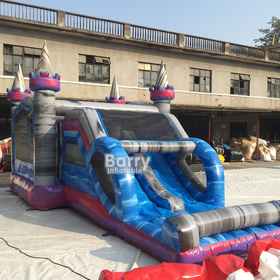 Ce-Geteerd zeildoek Commercieel Opblaasbaar Kasteel met de Pool 10mL*5mW*6mH van de Waterdia