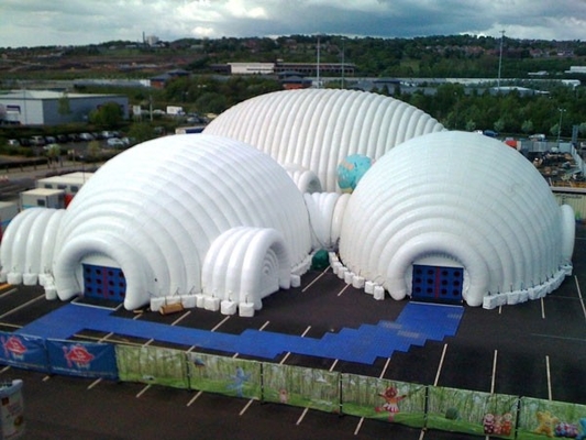 0.45mm van de de Koepeltent van pvc Opblaasbare Gesteunde de Structuurreus Lucht