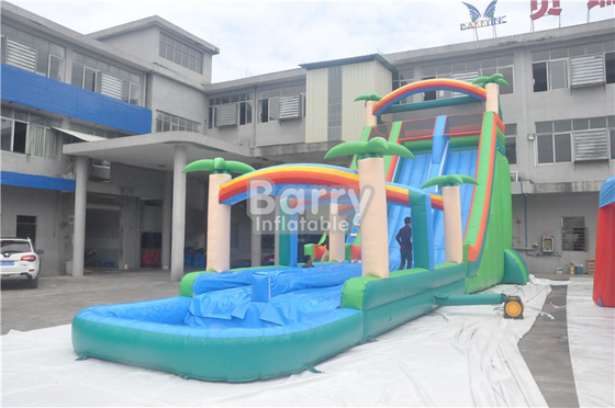 Commerciële Wildernis Tress Blow Up Water Slide 0.55mm pvc-Materiaal