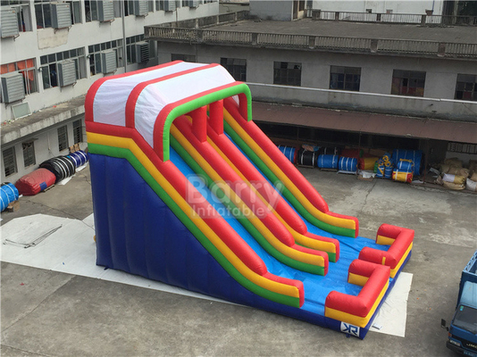 Pvc-Dia's van het de Steeg Opblaasbare Water van de Geteerd zeildoekregenboog de Dubbele voor Kinderenspeelplaats