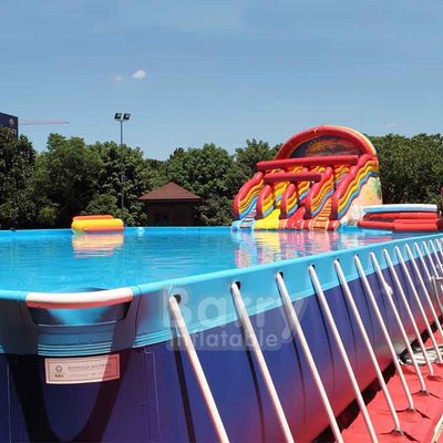 Plato Portable Water Pool Inflatable-het Zwembad van het Metaalkader