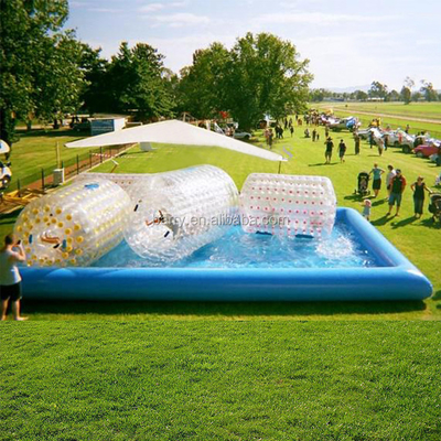 Grote Opblaasbare Pool 10m*10m van de Waterrol voor Pretpark